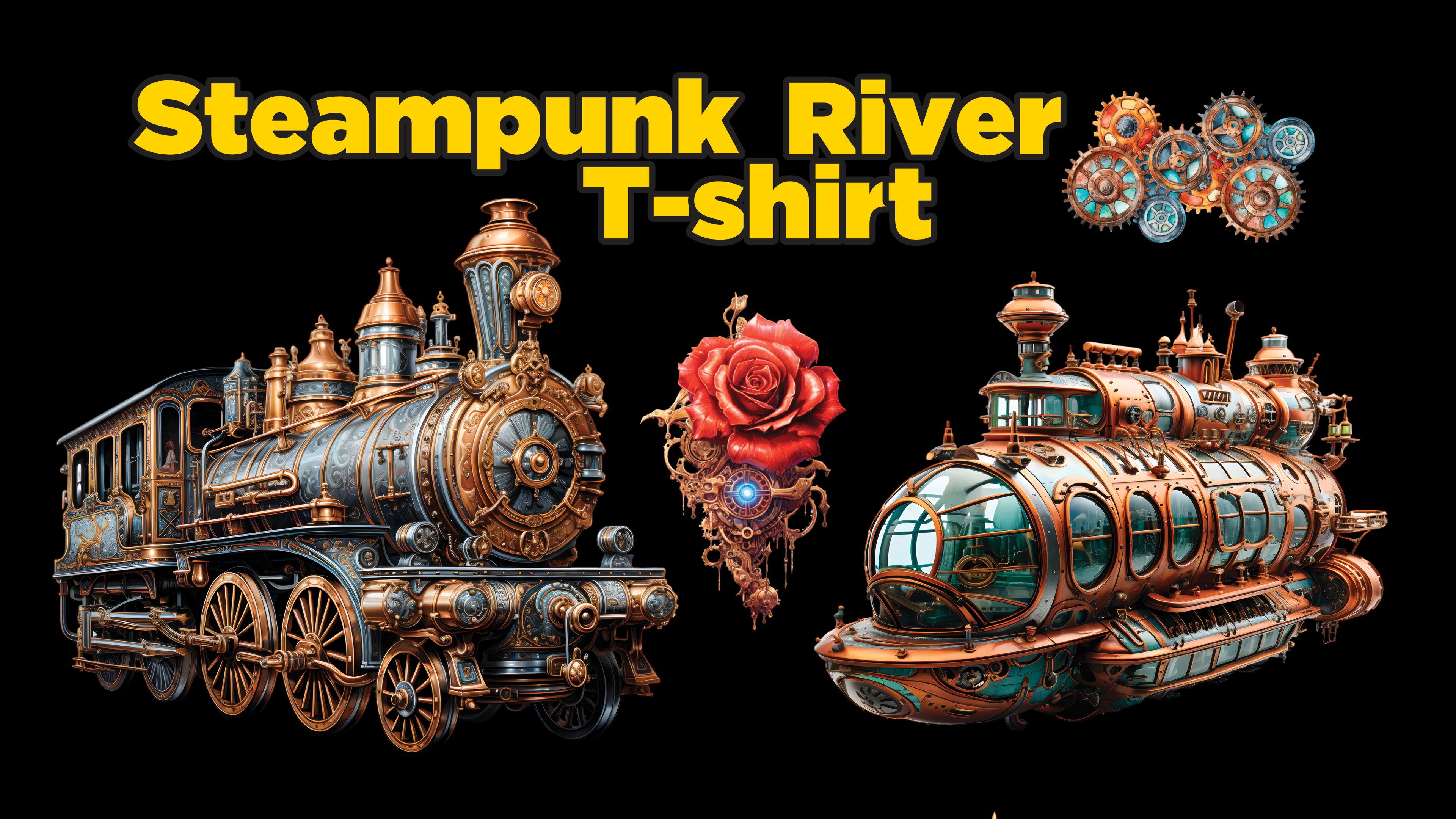Steampunk River T-shirts 