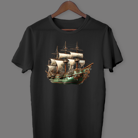 #4005 Ship - Steampunk River T-shirt