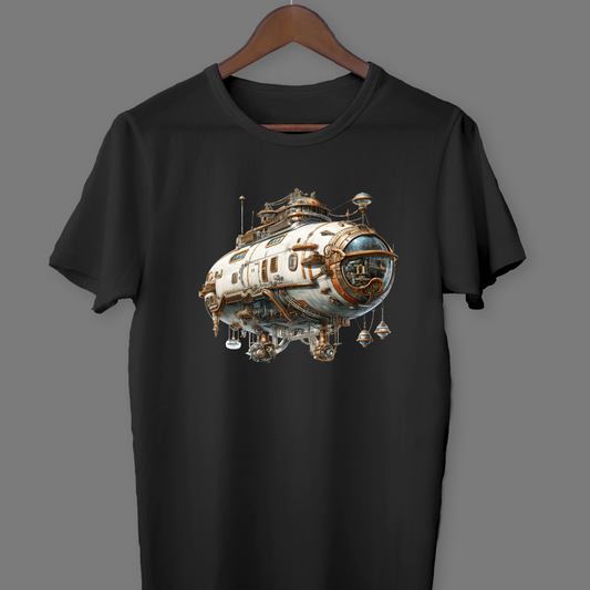 #4022 Zeppelin - Steampunk River T-shirt